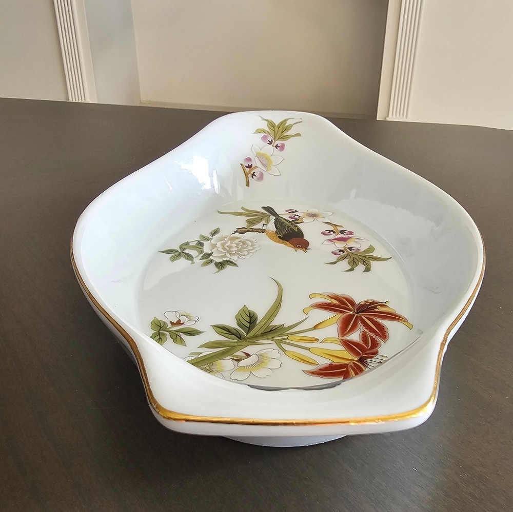 Stafford Chinese Garden Porcelain Oval Platter Bird & Floral Design 12.5" - Picture 3 of 12